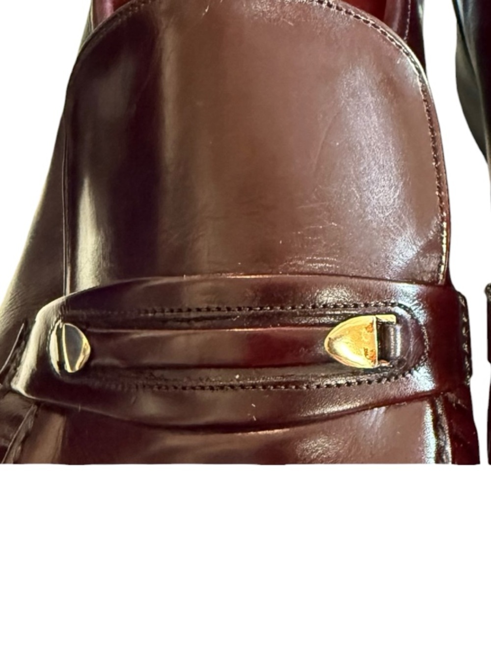 Florsheim Royal Imperial Burgundy Brown Leather Horsebit Loafers 11.5 D Vintage - Picture 8 of 10